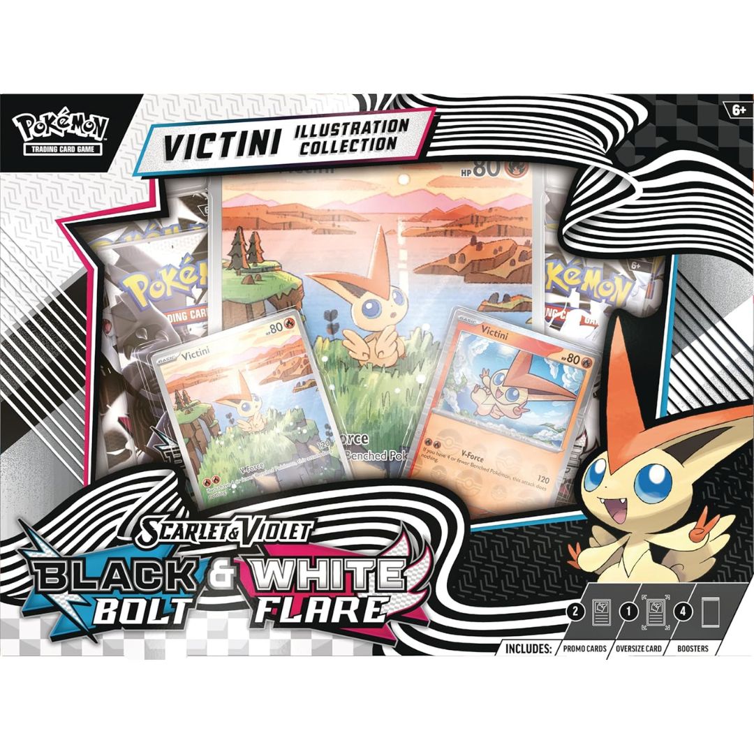 Pokémon - Coffret Collection Illustration Unys - Victini - EV10.5 - en anglais - Écarlate et Violet - Foudre Noire et Flamme Blanche - Neuf