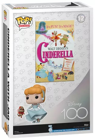 FUNKO POP 12 - CENDRILLON AVEC JAC -CINDERELLA WITH JAQ - MOVIE POSTER - NEUF