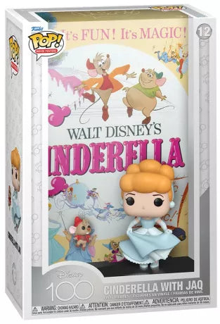 FUNKO POP 12 - CENDRILLON AVEC JAC -CINDERELLA WITH JAQ - MOVIE POSTER - NEUF