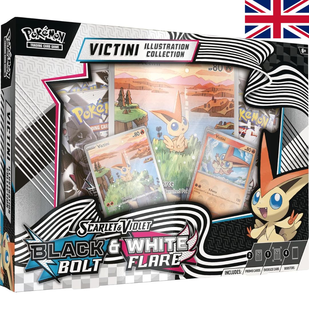 Pokémon - Coffret Collection Illustration Unys - Victini - EV10.5 - en anglais - Écarlate et Violet - Foudre Noire et Flamme Blanche - Neuf