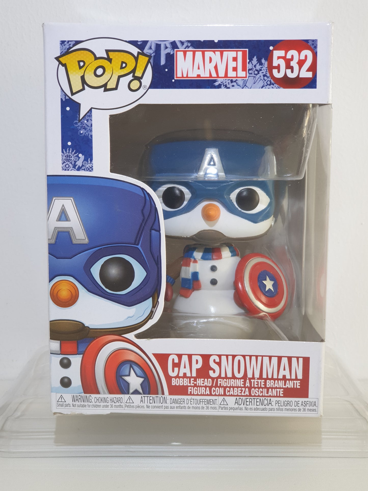 FUNKO POP 532 - MARVEL - CAP SNOWMAN - OCCASION