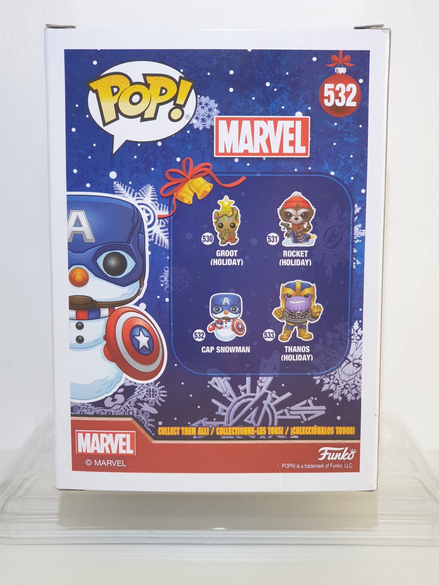 FUNKO POP 532 - MARVEL - CAP SNOWMAN - OCCASION