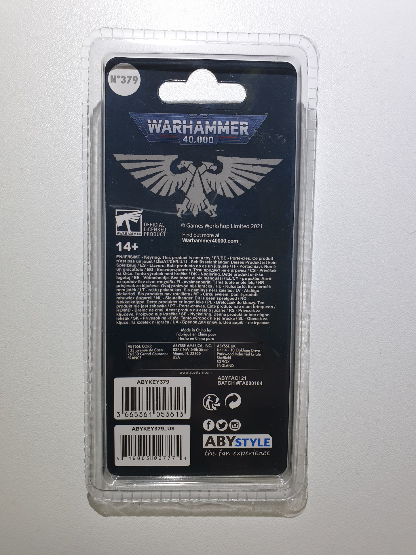 Warhammer 40,000 – Porte-clés "Blood Angels"