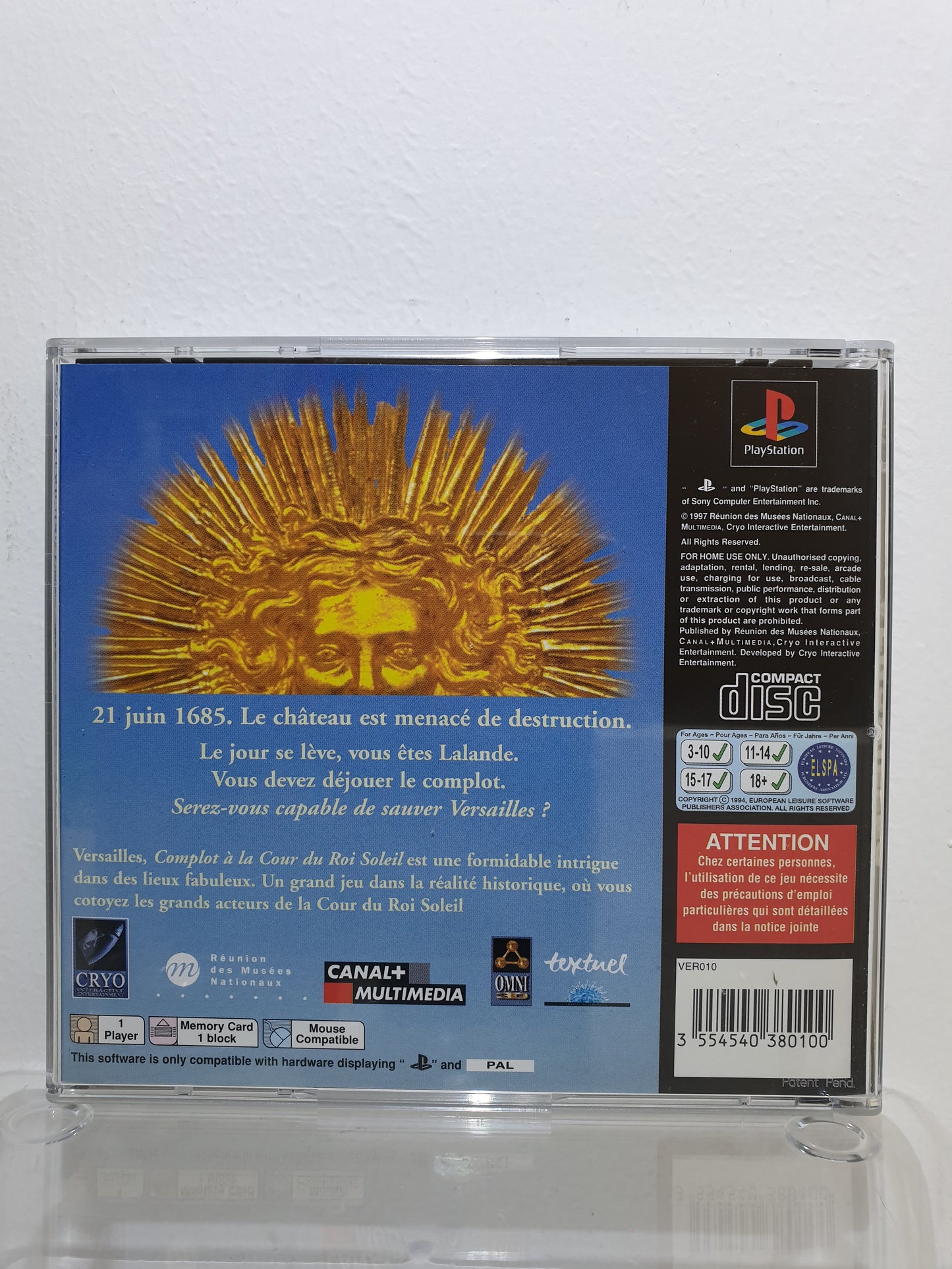 Versailles : Complot à la Cour du Roi Soleil PS1 - Occasion