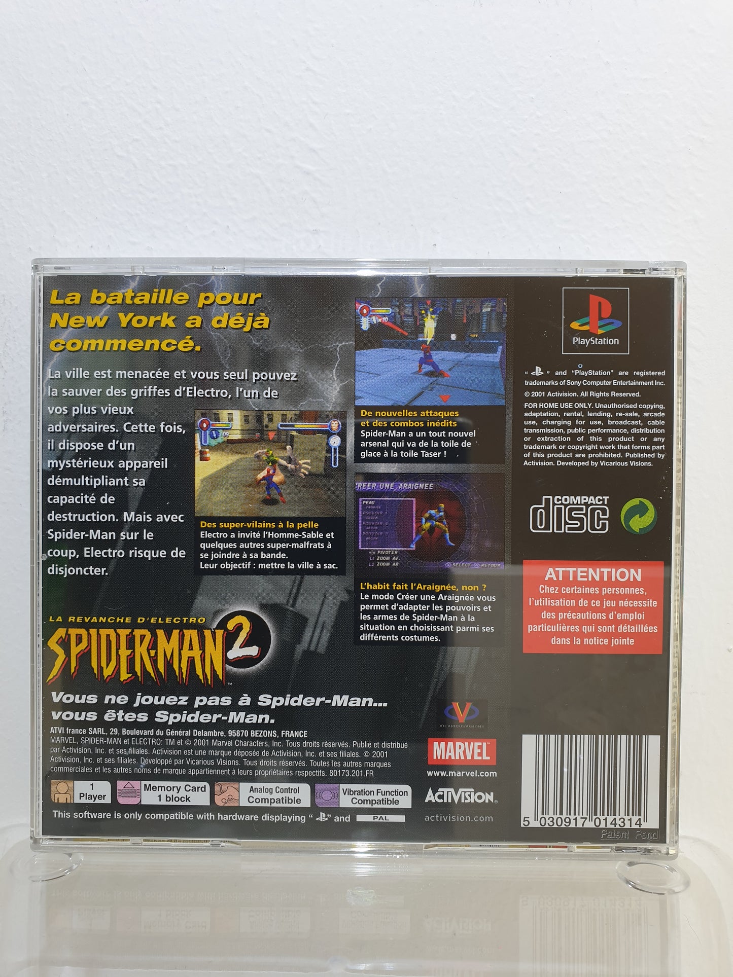 Spider-Man 2 : La Revanche d'Electro PS1 - Occasion