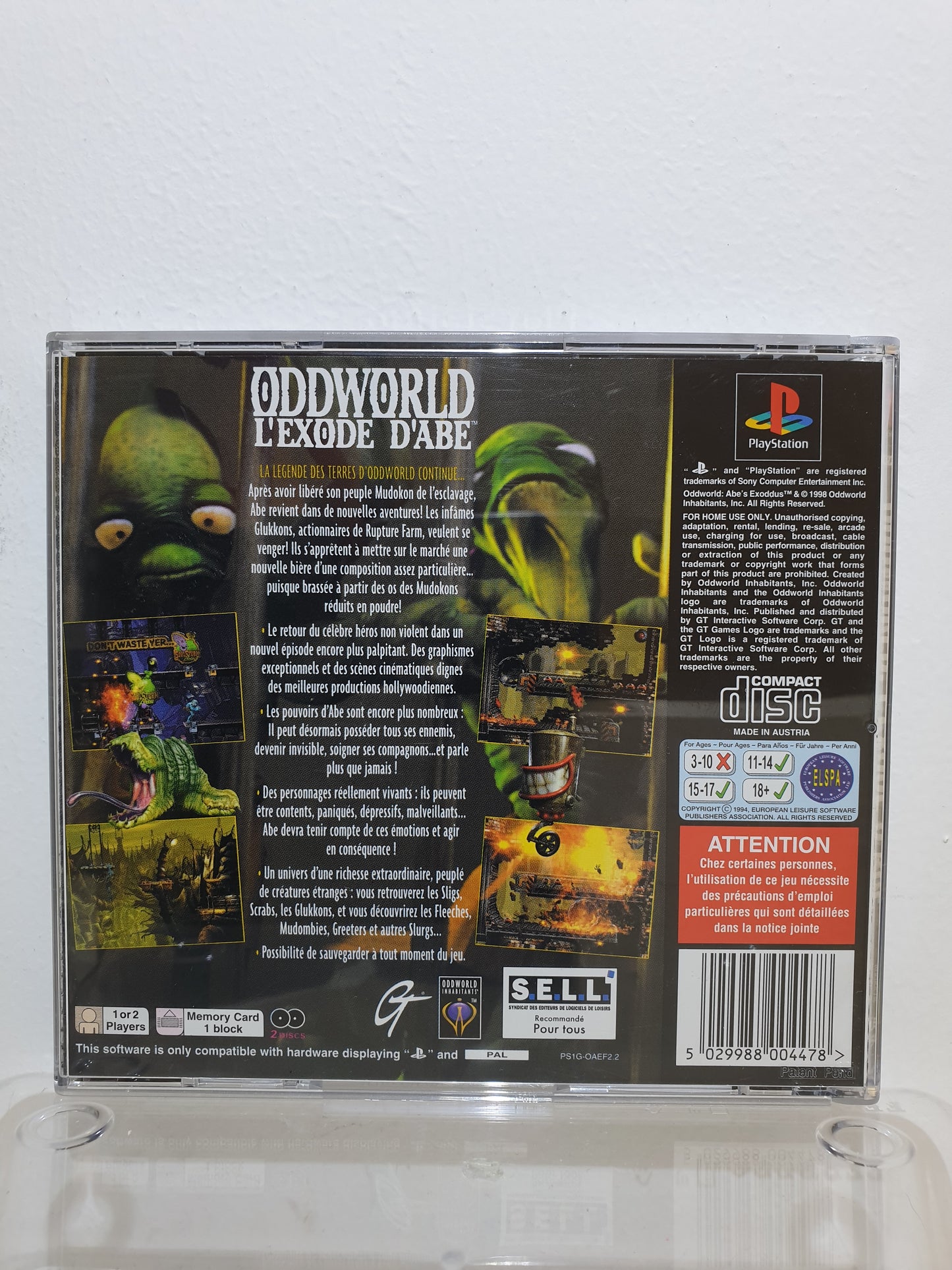 Oddworld : L'Exode d'Abe PS1 - Occasion