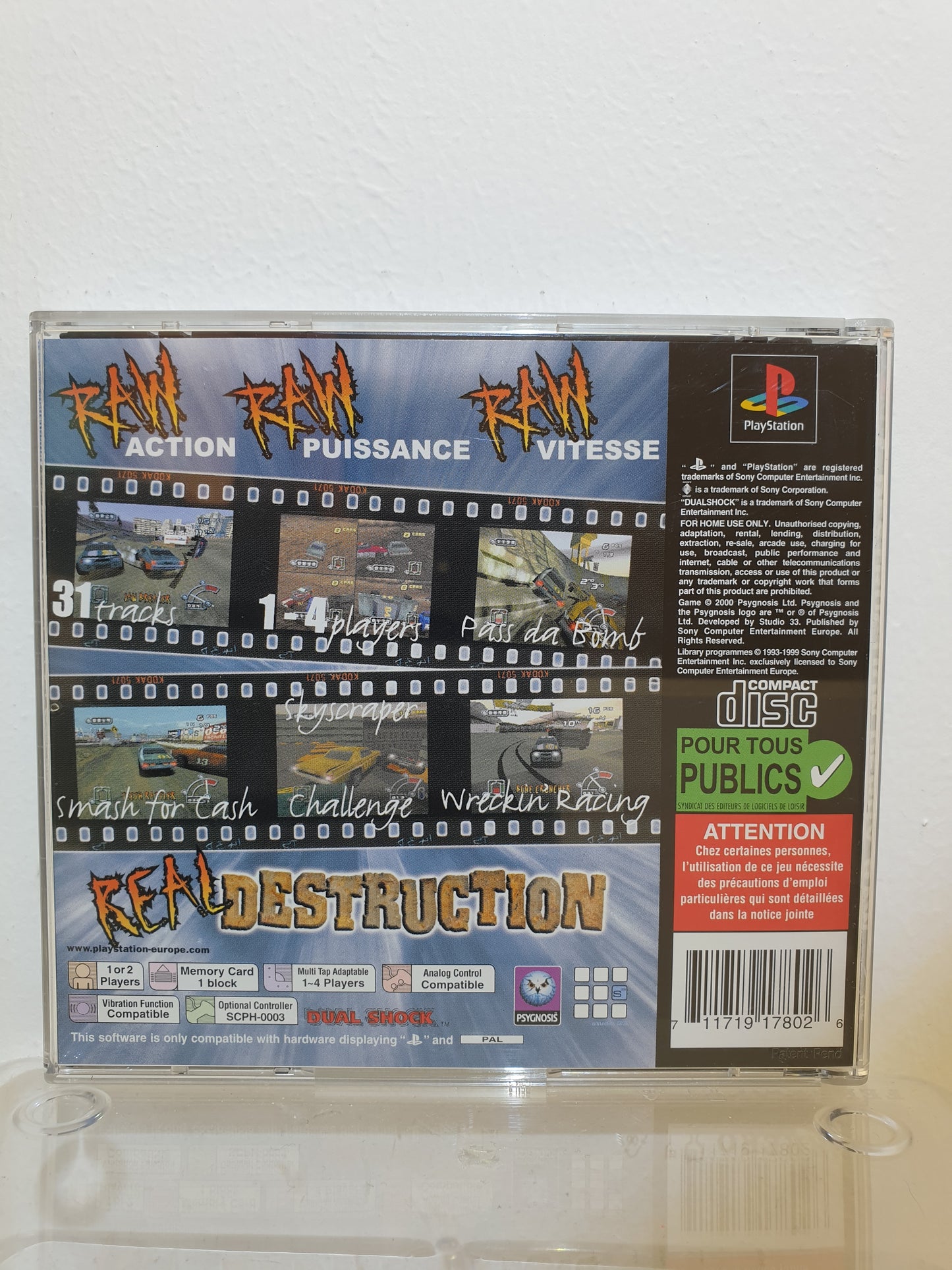 Destruction Derby Raw PS1 - Occasion