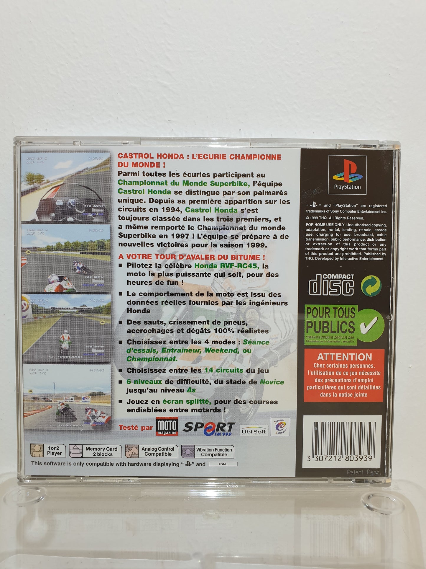 Castrol Honda Superbike Racing PS1 - Occasion