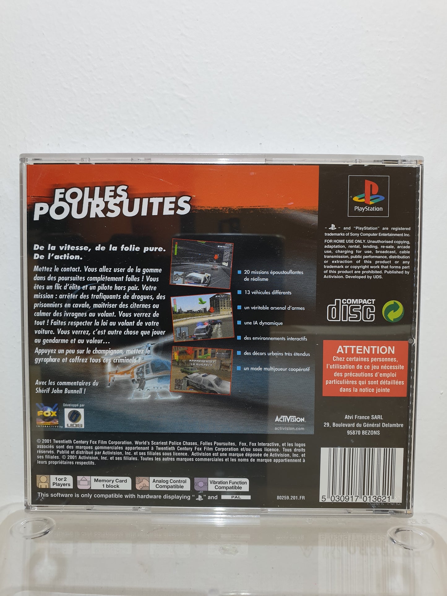 Folles Poursuites PS1 - Occasion