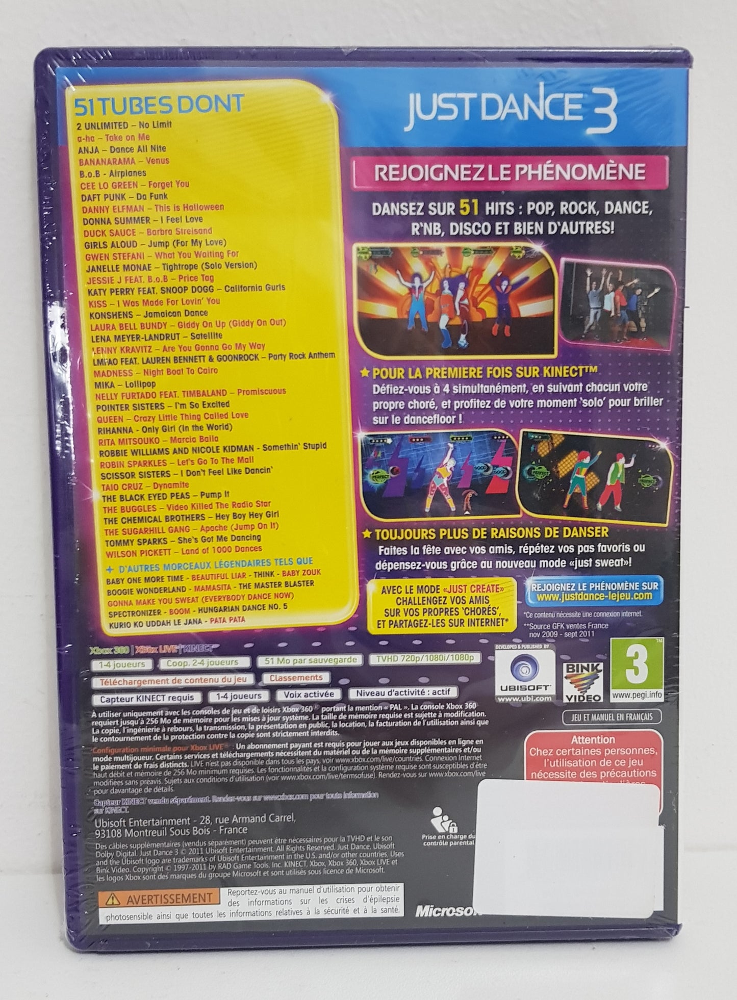 Just Dance 3 - Xbox 360 - Neuf sous blister
