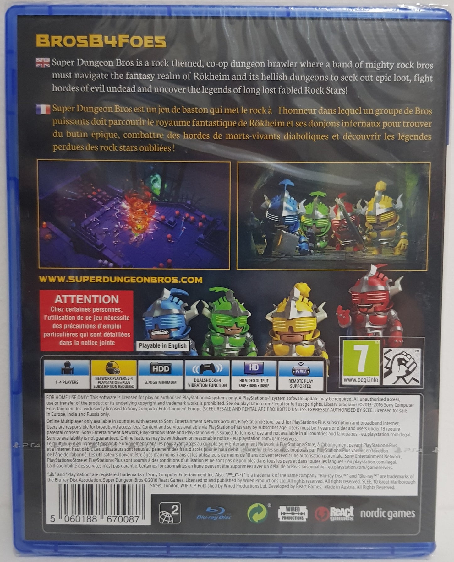 Super Dungeon Bros - PS4 - Neuf sous blister
