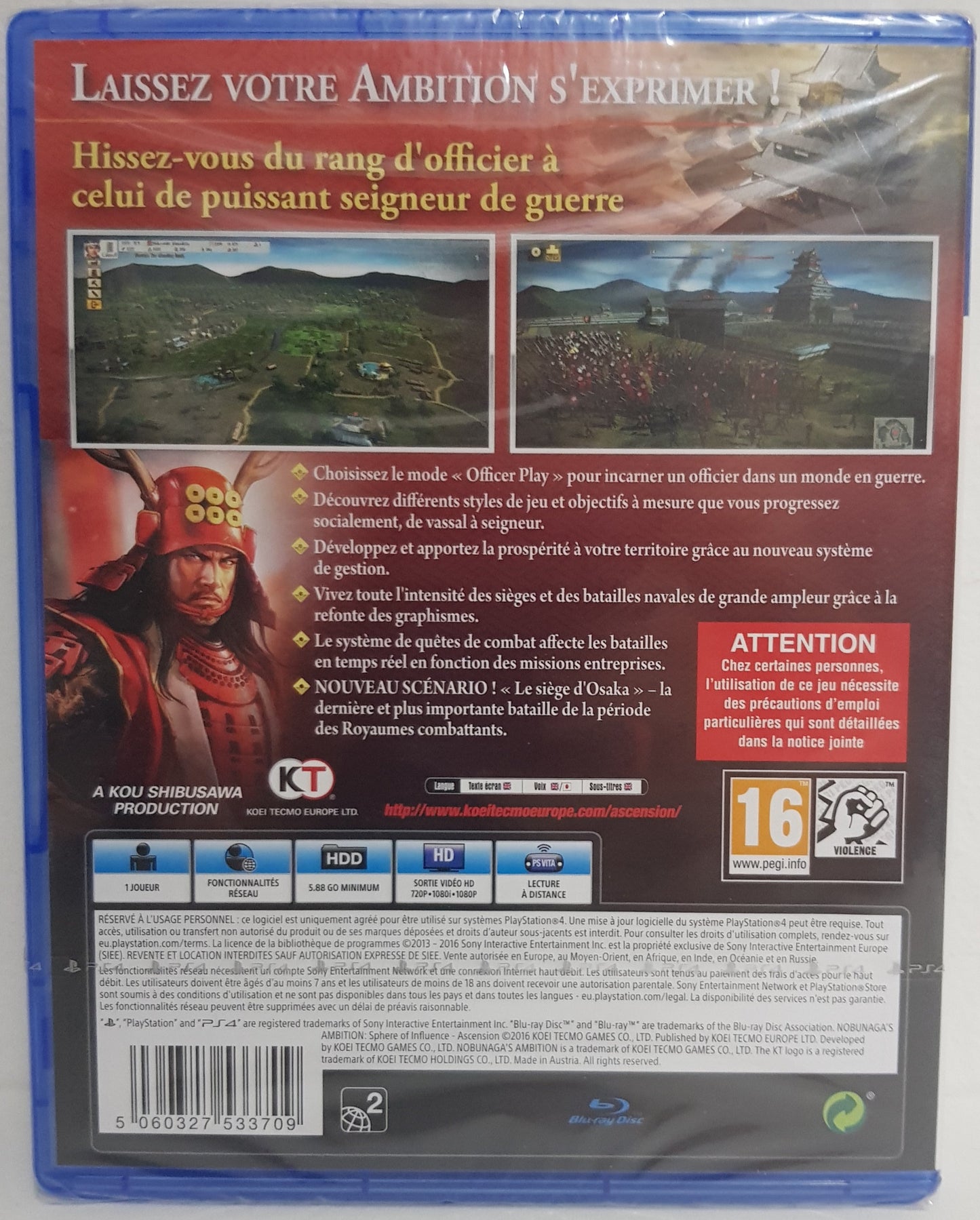 Nobunaga's Ambition : Sphere of Influence Ascension - PS4 - Neuf sous blister