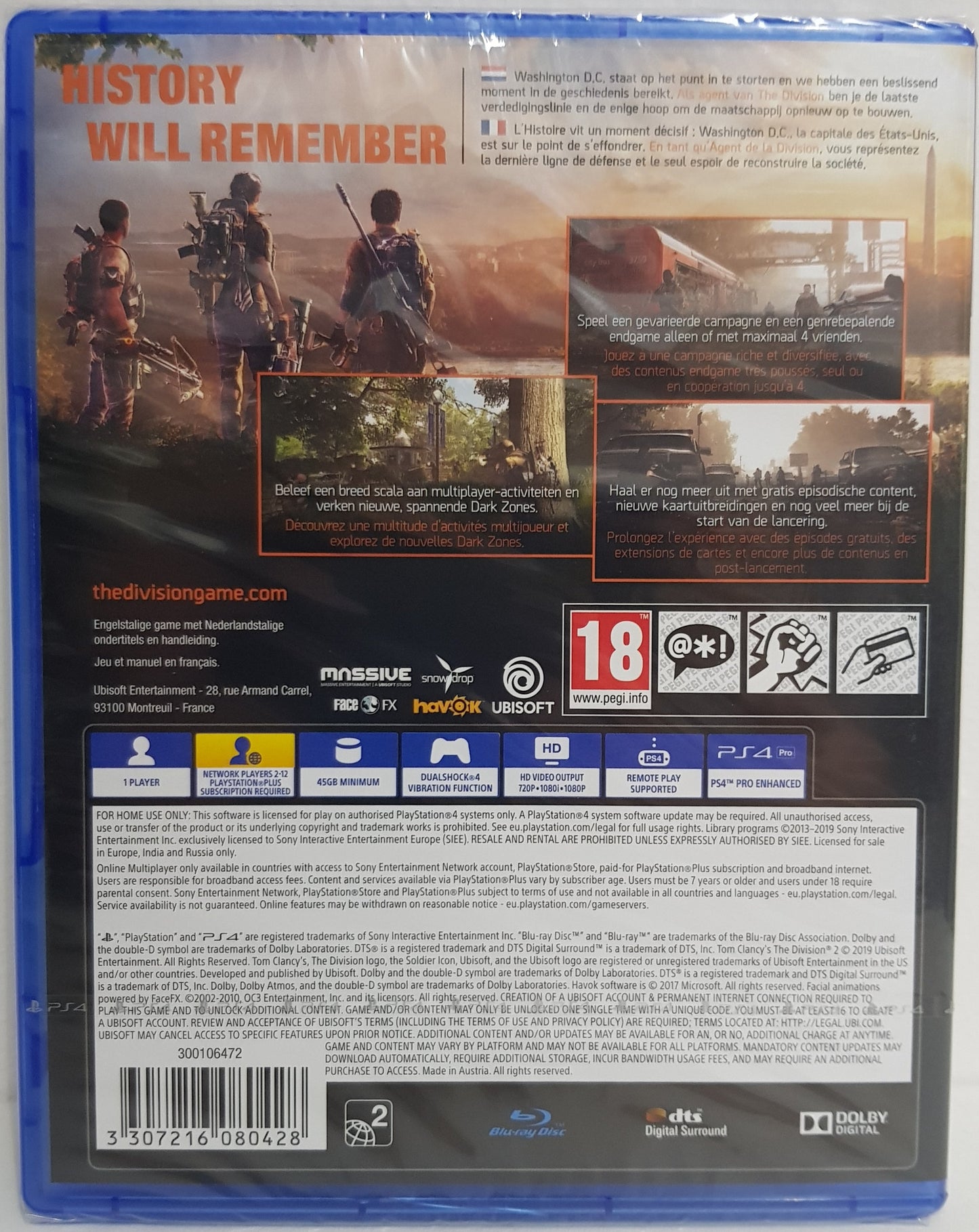 Tom Clancy's The Division 2 - PS4 - Neuf sous blister