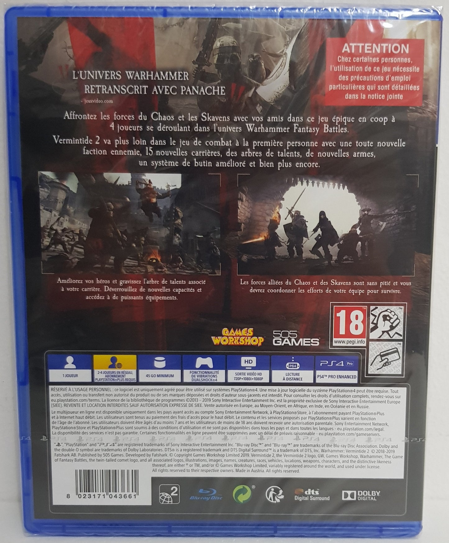 Warhammer : Vermintide 2 - Deluxe Edition PS4 - Neuf sous blister