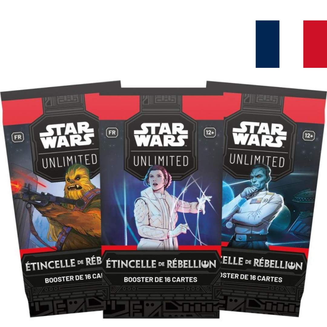 Star Wars : Unlimited - Boîte de 24 Boosters en Français - Étincelle de Rébellion - Neuf scellé
