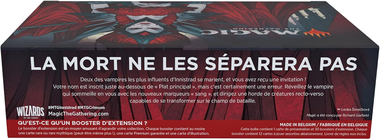 Magic the Gathering - Boîte de 30 Boosters d'Extension - Innistrad - Noce Écarlate en Français - Neuf scellé