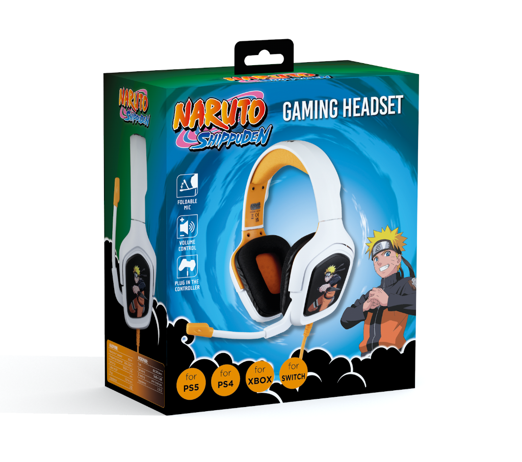 Casque Audio Gaming Filaire Naruto Shippuden - Konix - pour PS5, PS4, XBOX ou Switch - Neuf scellé