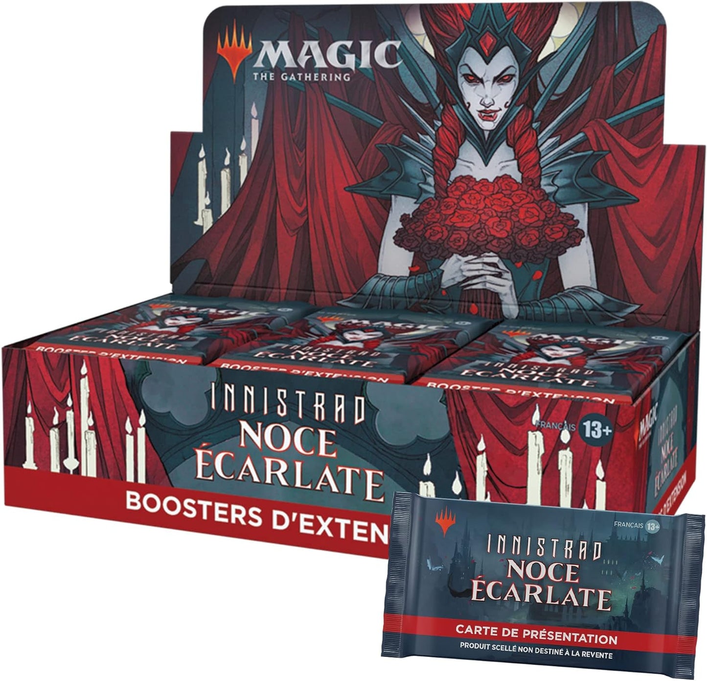 Magic the Gathering - Boîte de 30 Boosters d'Extension - Innistrad - Noce Écarlate en Français - Neuf scellé