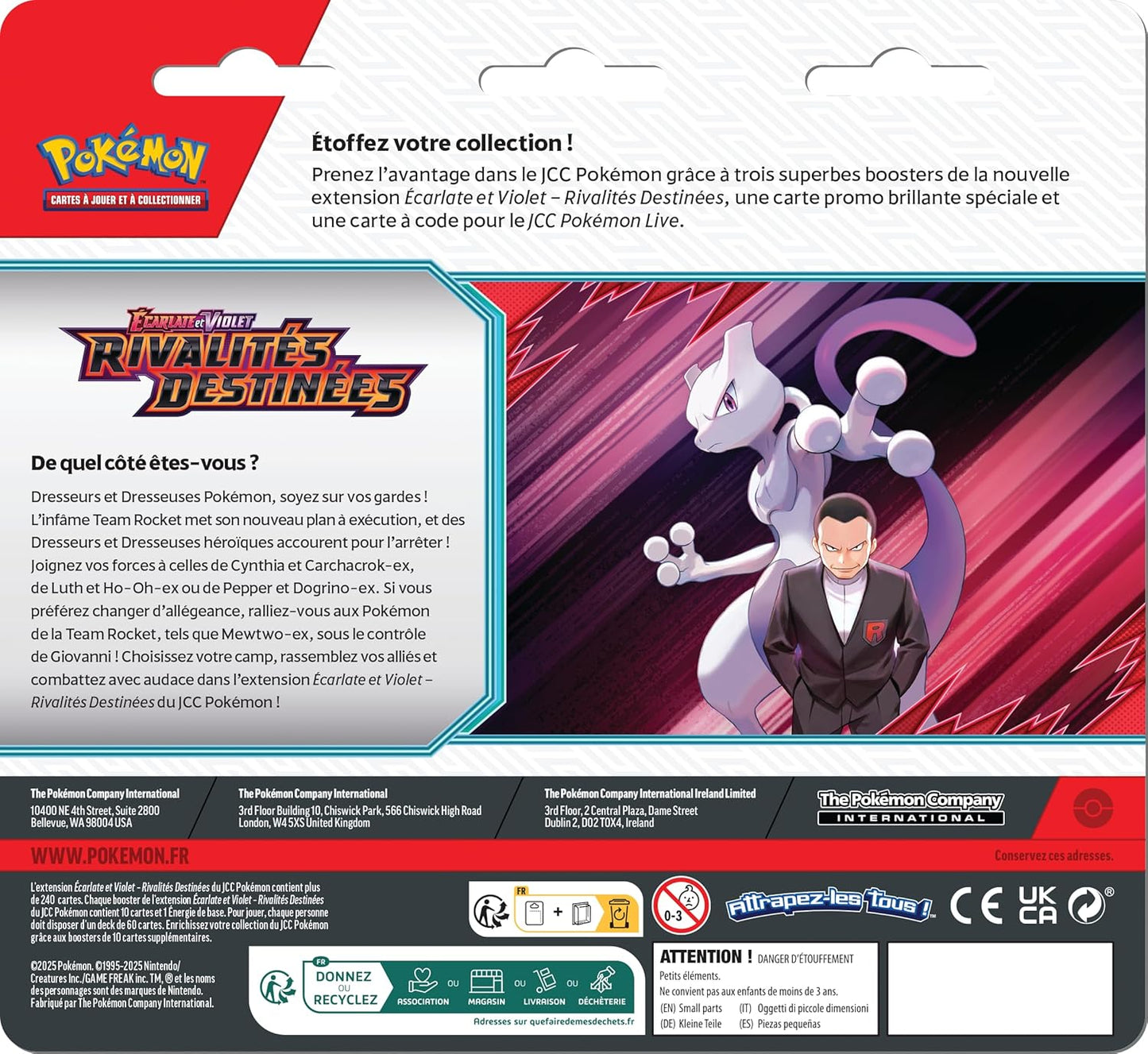 Pokémon - Tripack EV10 - Écarlate et Violet - Rivalités Destinées - en français - Neuf