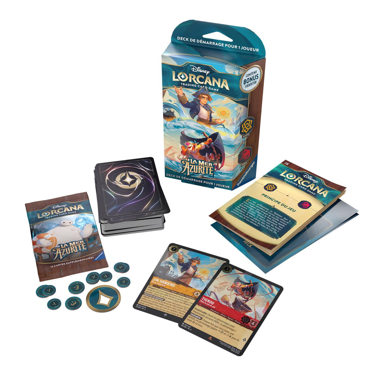 Disney Lorcana - La Mer Azurite - Deck de Démarrage en Français - Neuf
