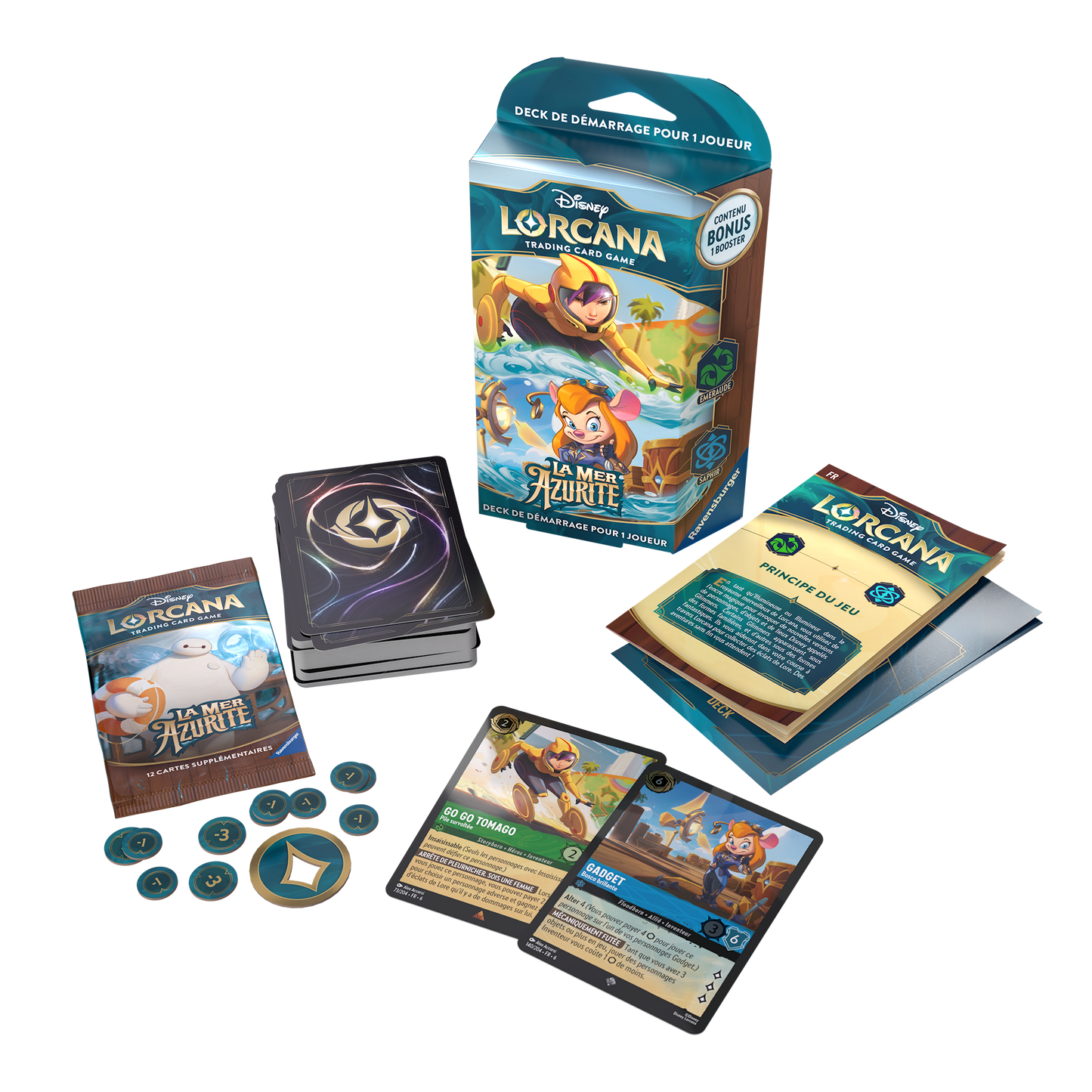 Disney Lorcana - La Mer Azurite - Deck de Démarrage en Français - Neuf