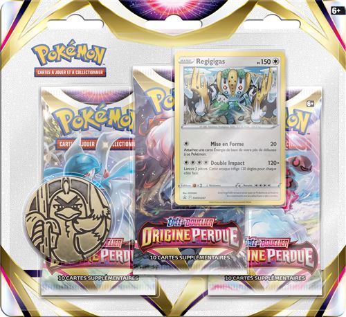 Pokémon - Pack de 3 Boosters Epée et Bouclier EB11 - Origine Perdue - Neuf sous blister