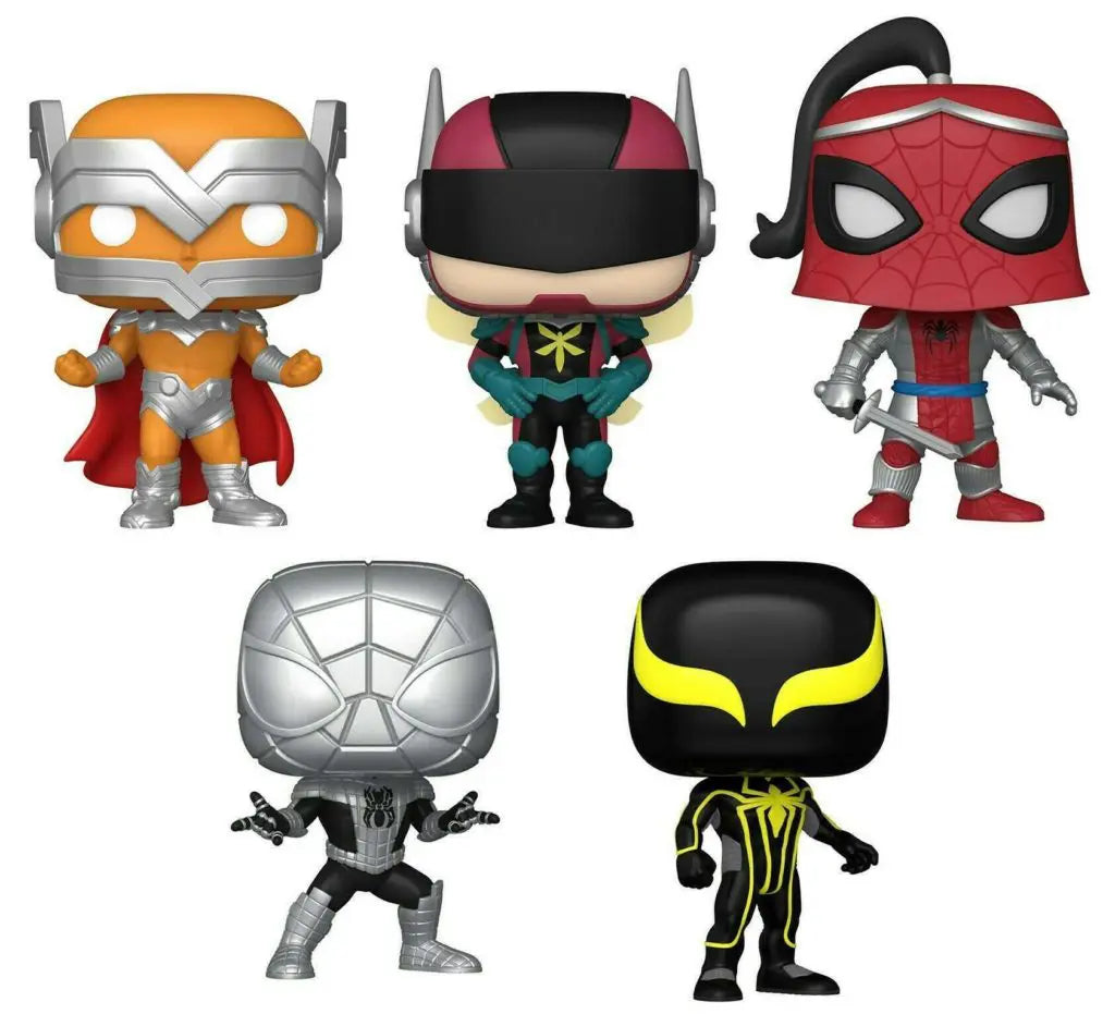 FUNKO POP - MARVEL - PRODIGY/THE HORNET/PRINCE OF ARACHNE/SPIDER-ARMOR MK1/SPIDER-ARMOR MK2 - PACK - NEUF