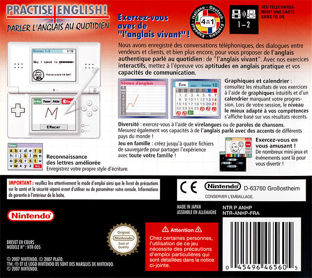 Practise English : Parler l'Anglais au Quotidien - Nintendo DS - Neuf sous blister