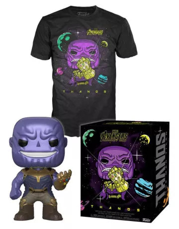 FUNKO POP 289 - MARVEL - AVENGERS INFINITY WAR - THANOS BOBBLE-HEAD + T-SHIRT - TAILLE M - NEUF