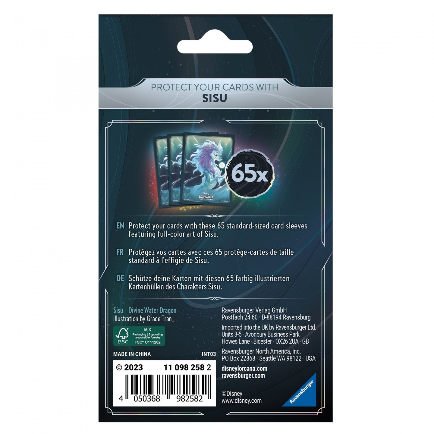 Disney Lorcana - Rise of the Floodborn - 65 Protège-Cartes Sisu - 65 Card Sleeves Sisu - Neuf