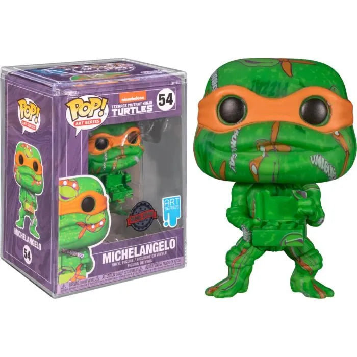 FUNKO POP 54 - TEENAGE MUTANT NINJA TURTLES - MICHELANGELO AVEC BOITE DE PROTECTION RIGIDE - ART SERIES - NEUF