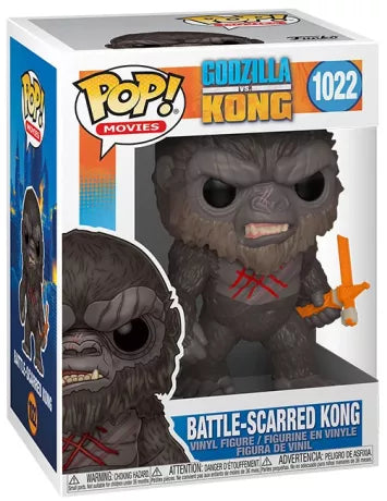 FUNKO POP 1022 - GODZILLA VS KONG - BATTLE-SCARRED KONG - NEUF