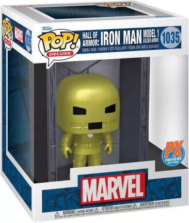 FUNKO POP 1035 - MARVEL - HALL OF ARMOR: IRON MAN MODEL 1 GOLDEN ARMOR - NEUF