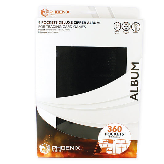 Phoenix Shield - 9 Pocket - Deluxe Zipper Album - Portfolio - Neuf