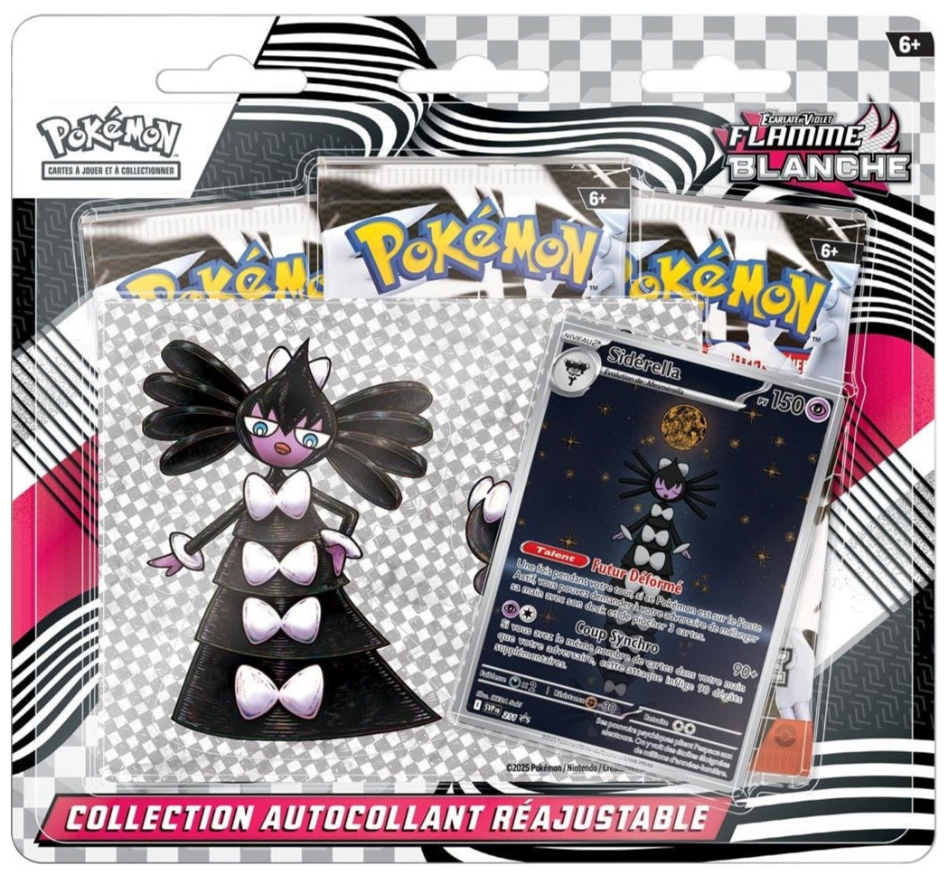 Pokémon - Coffret Collection Autocollant Réajustable - Tripack - EV10.5 - Écarlate et Violet - Foudre Noire - Flamme Blanche - Neuf sous blister