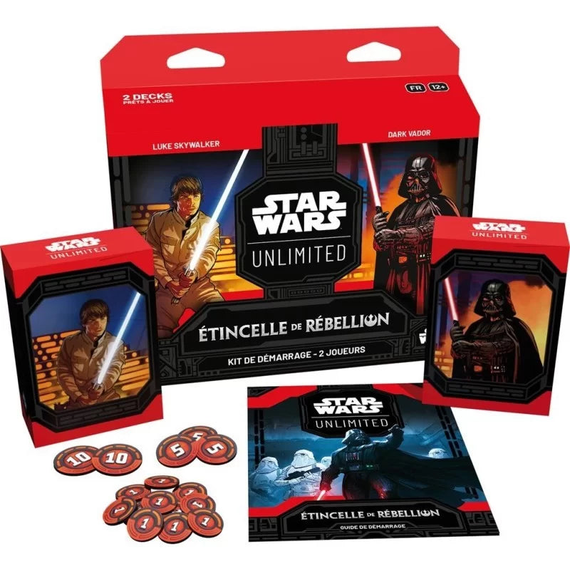 Star Wars : Unlimited - Kit de Démarrage 2 Joueurs en Français - Étincelle de Rébellion - Neuf scellé