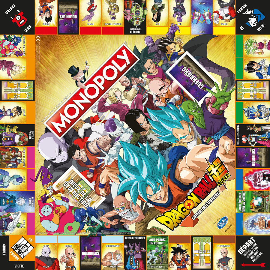 MONOPOLY DRAGON BALL SUPER SURVIE DE L'UNIVERS - NEUF SOUS BLISTER