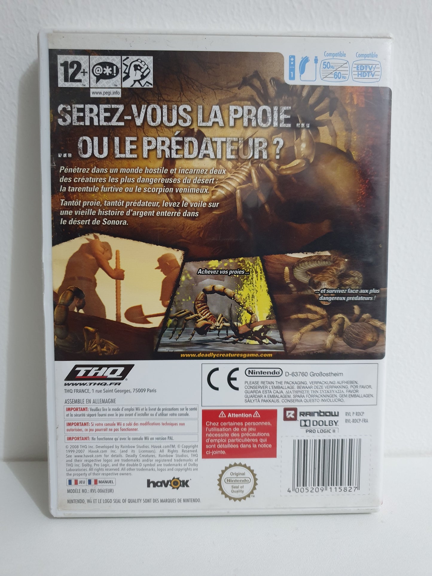 Deadly Creatures Wii - Occasion bon état