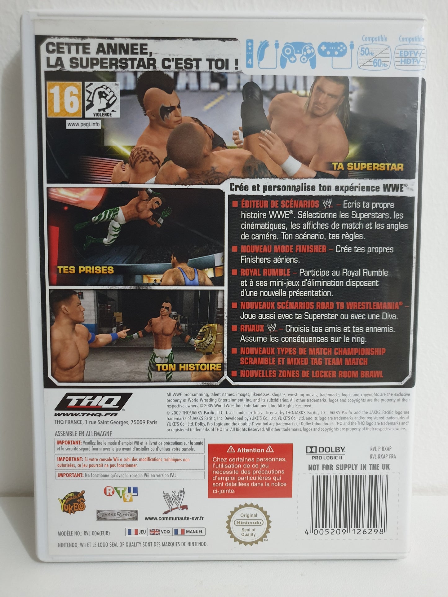 WWE Smackdown vs Raw 2010 Wii - Occasion très bon état