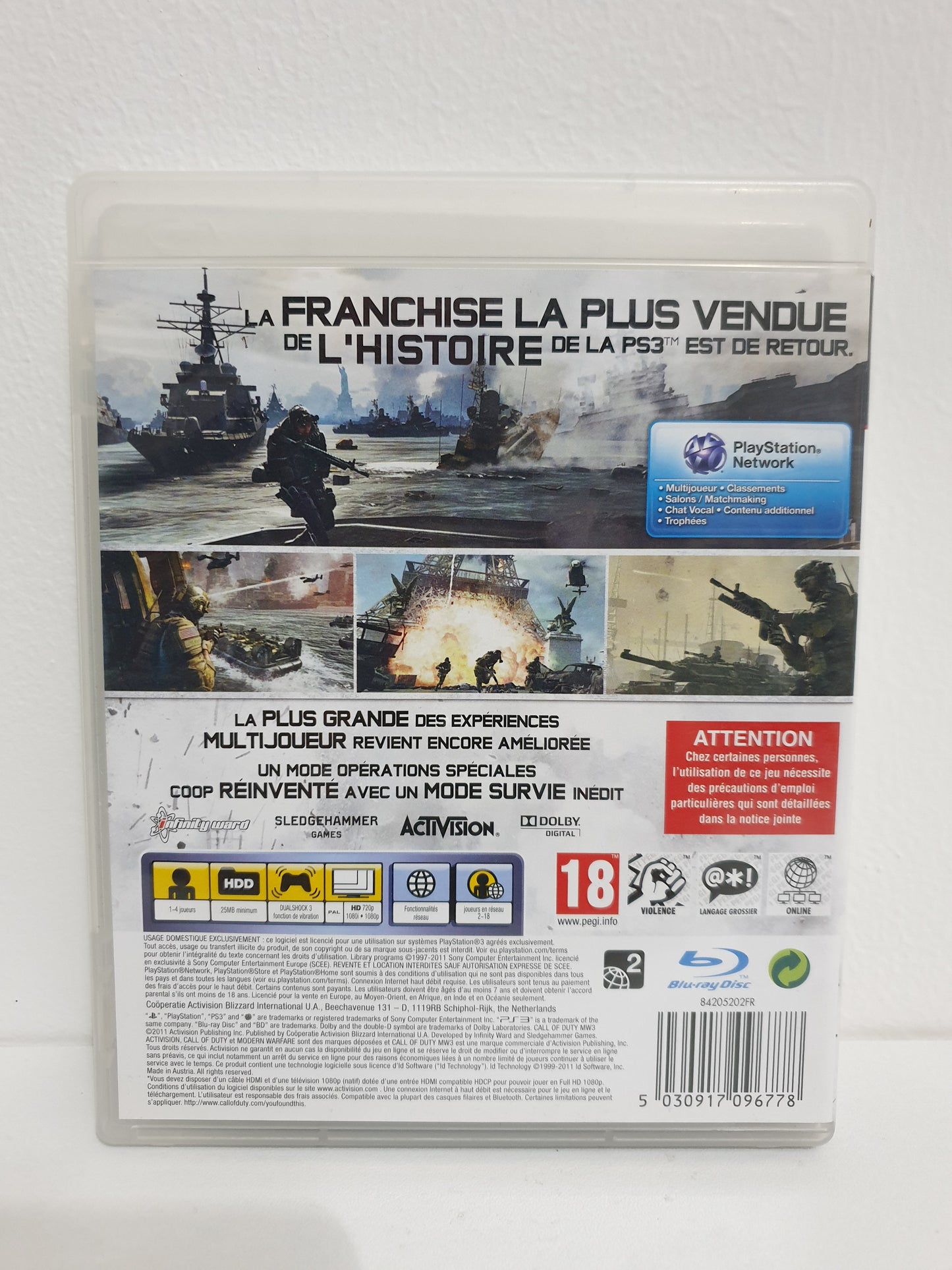 Call of Duty : Modern Warfare 3 PS3 - Occasion état moyen