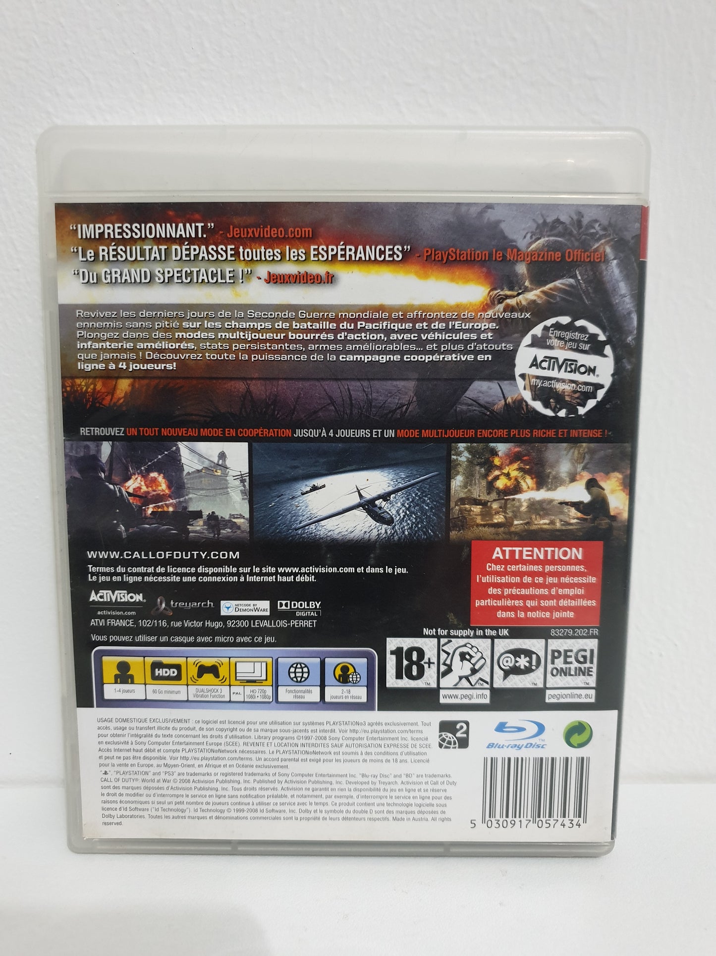 Call of Duty : World at War PS3 - Occasion bon état