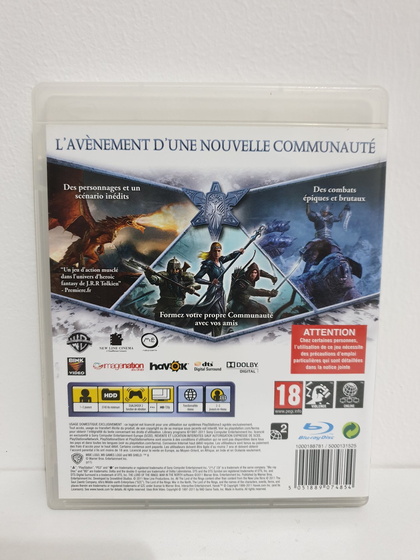 Le Seigneur des Anneaux : La Guerre du Nord PS3 - Occasion bon état