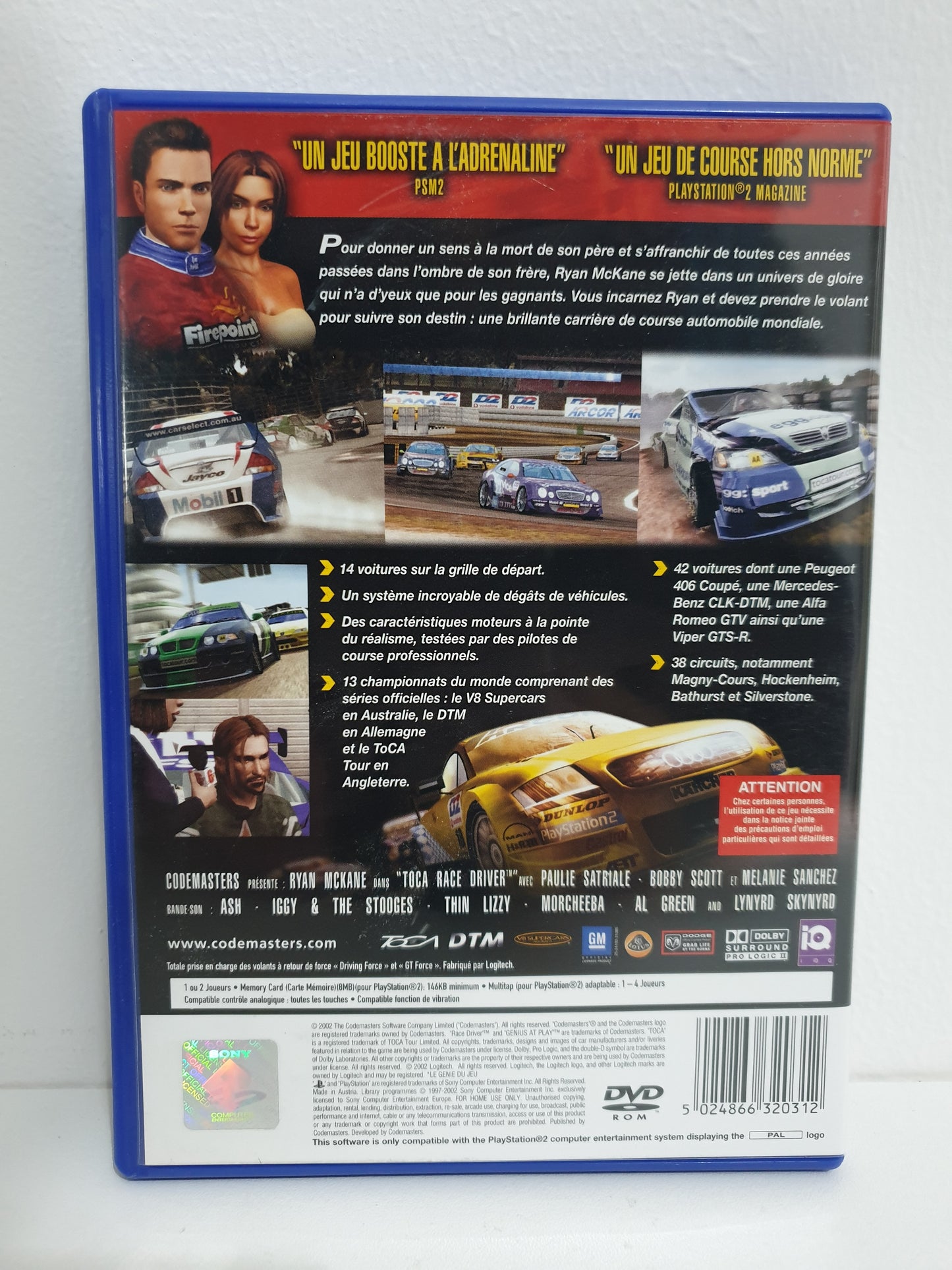 TOCA Race Driver PS2 - Occasion bon état