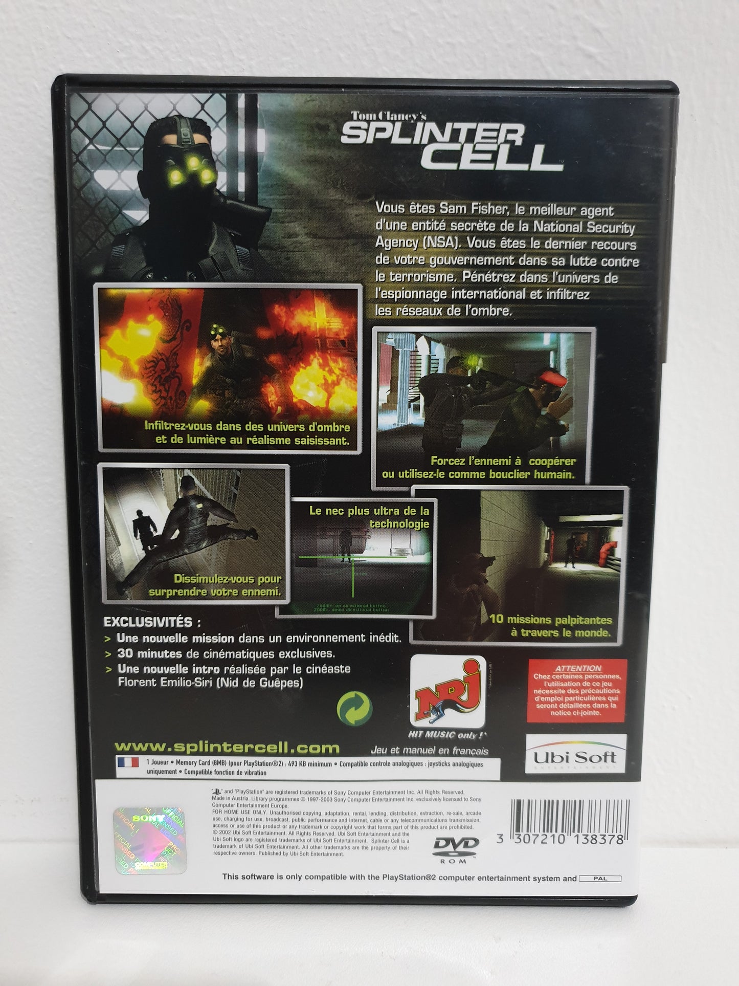 Tom Clancy's Splinter Cell PS2 - Occasion excellent état
