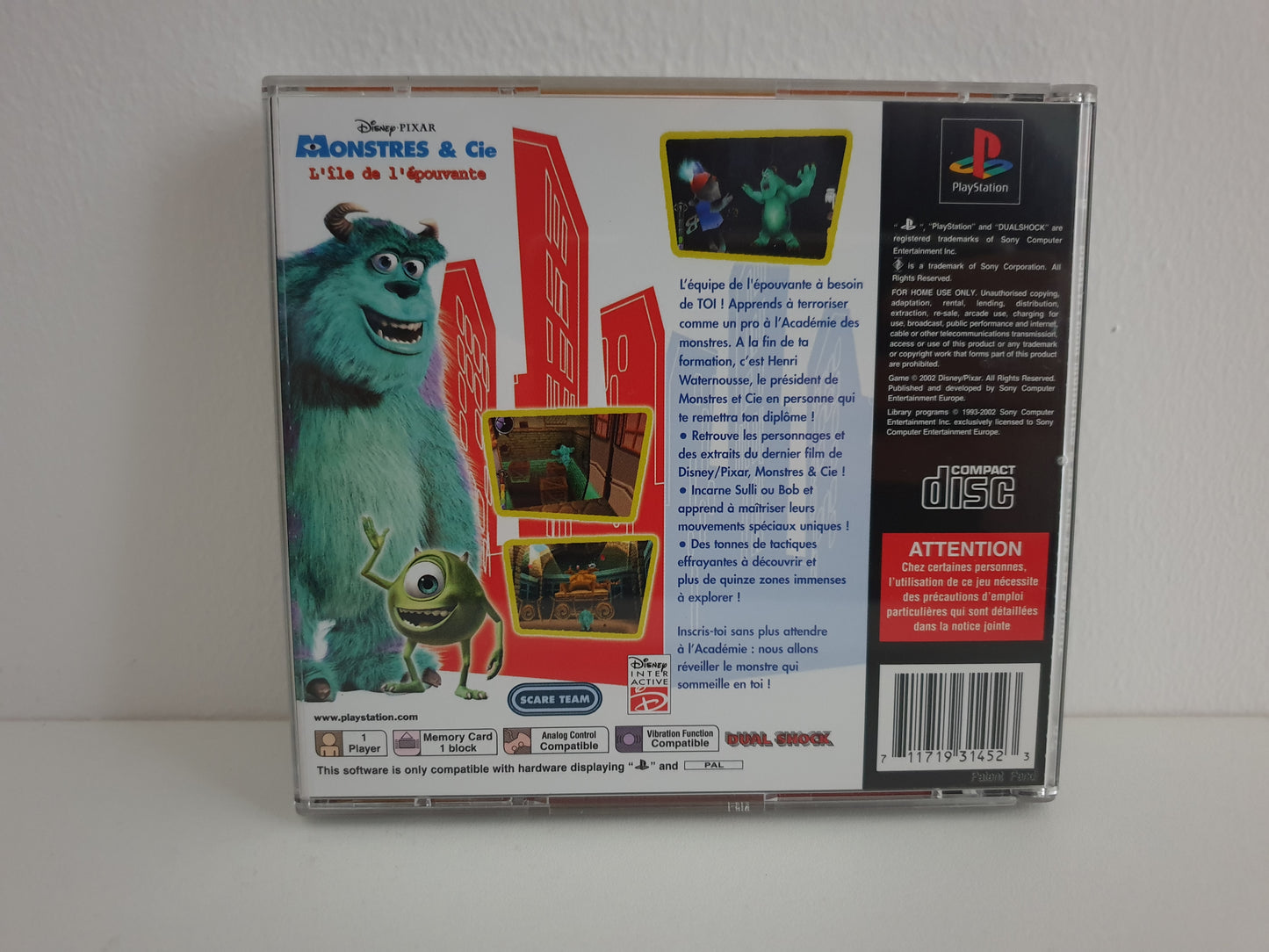 Monstres & Cie : L'Île de l'Epouvante PS1 - Occasion excellent état
