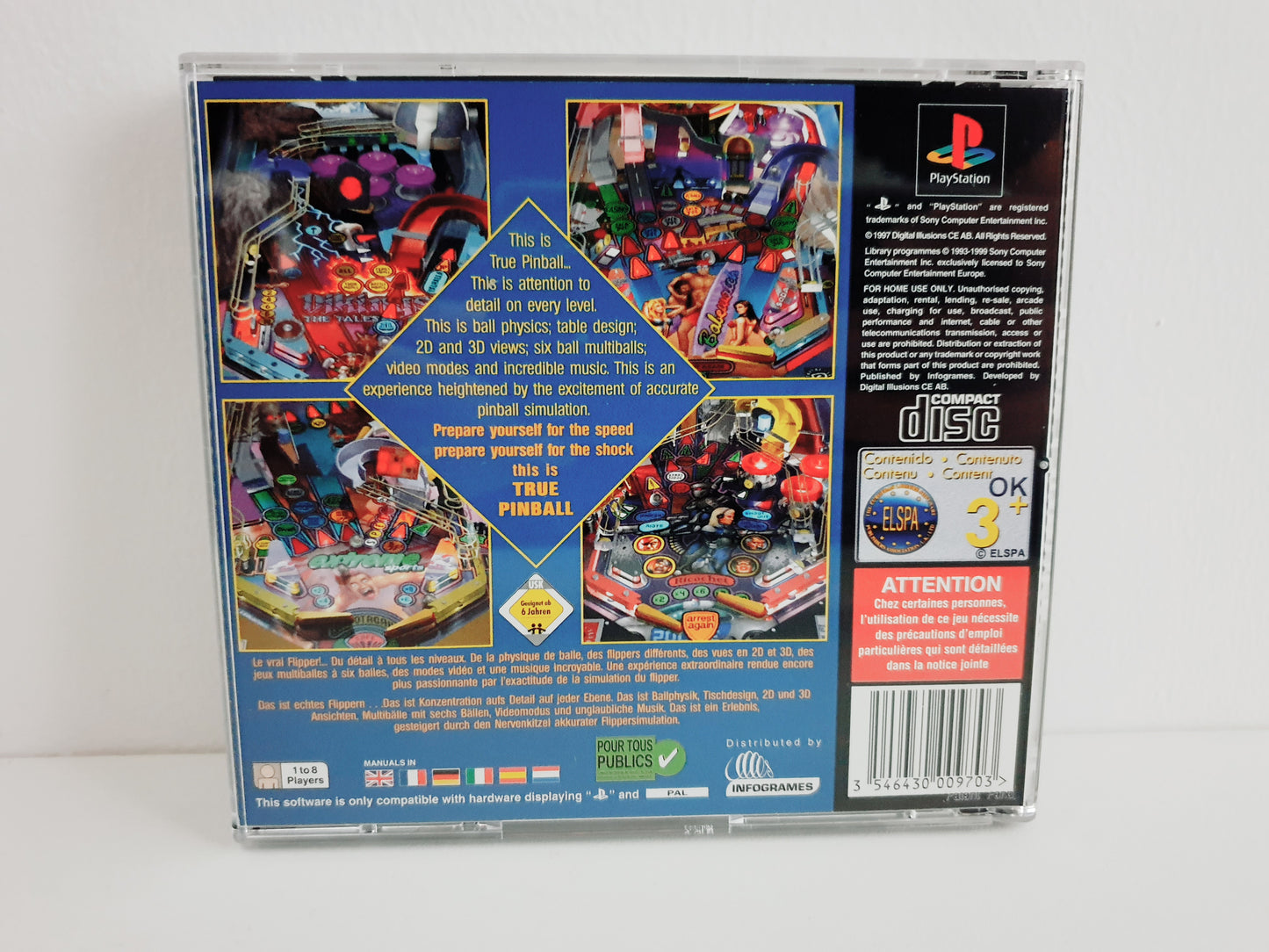 True Pinball PS1 - Occasion très bon état