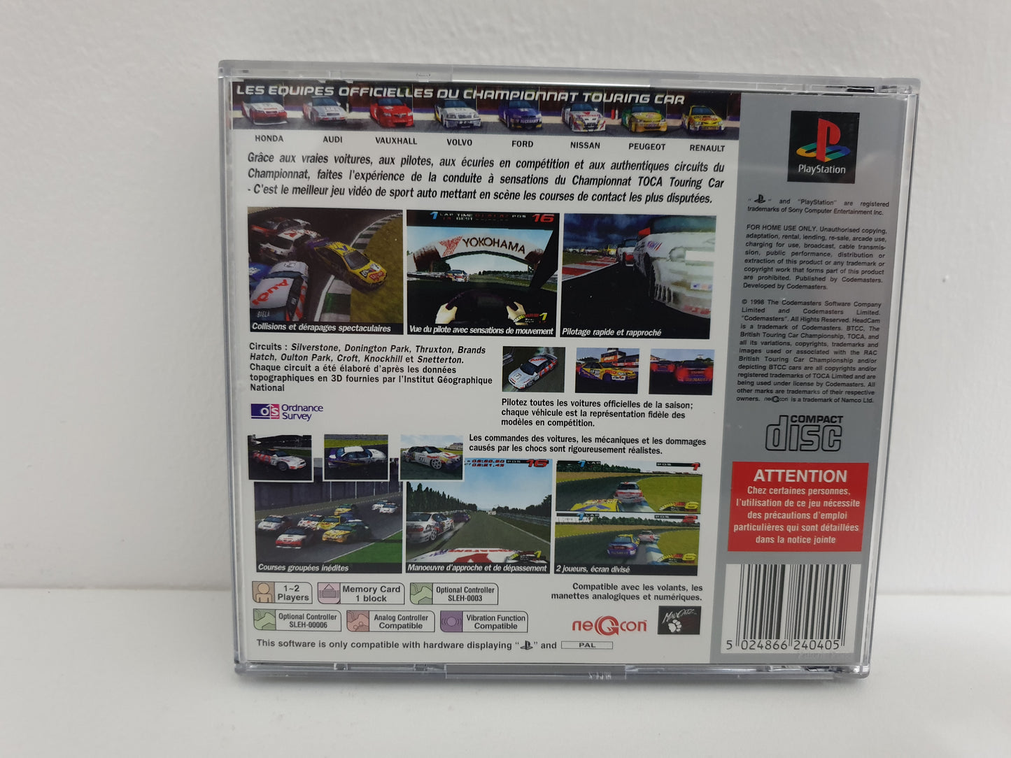 TOCA Touring Car Championship Platinum PS1 - Occasion très bon état