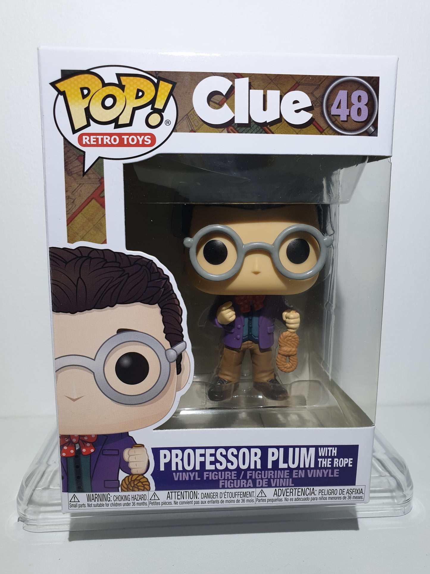 FUNKO POP 48 - CLUE - PROFESSOR PLUM With The Rope - NEUF