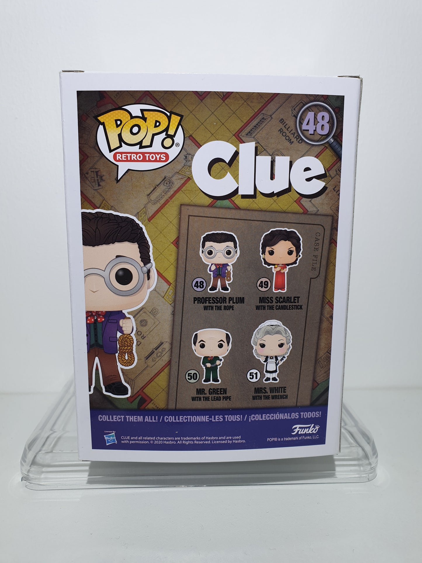FUNKO POP 48 - CLUE - PROFESSOR PLUM With The Rope - NEUF
