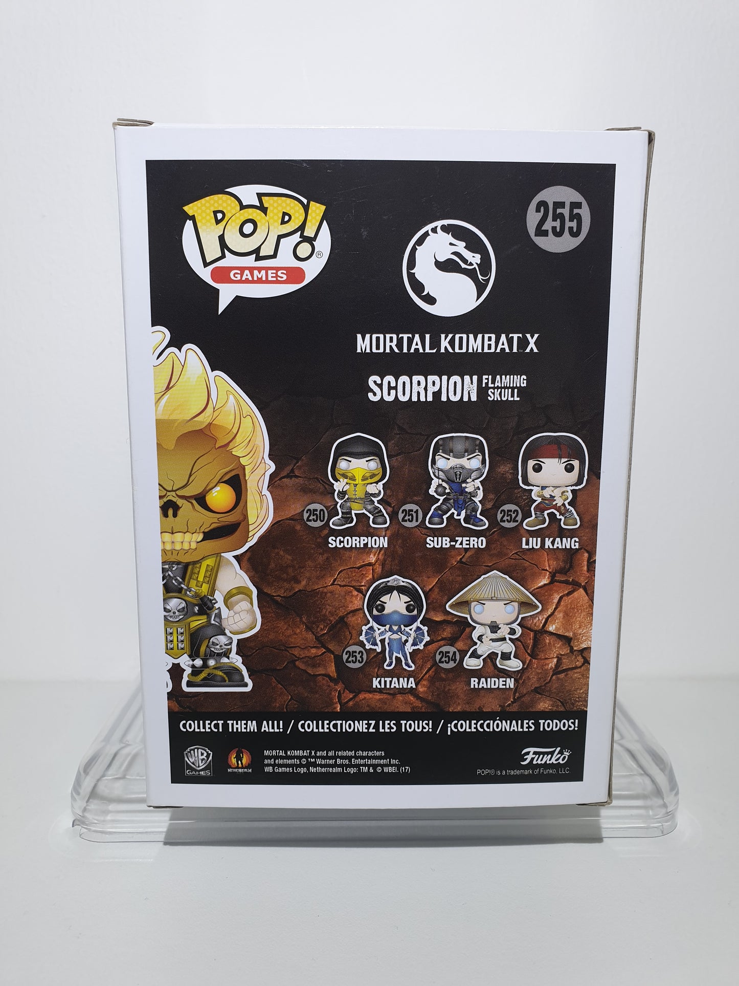 FUNKO POP 255 - MORTAL KOMBAT X - SCORPION FLAMING SKULL - EXCLUSIVE - OCCASION